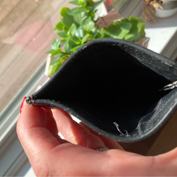 Coach Red Floral Card Holder with pouch - Picture 3 of 3